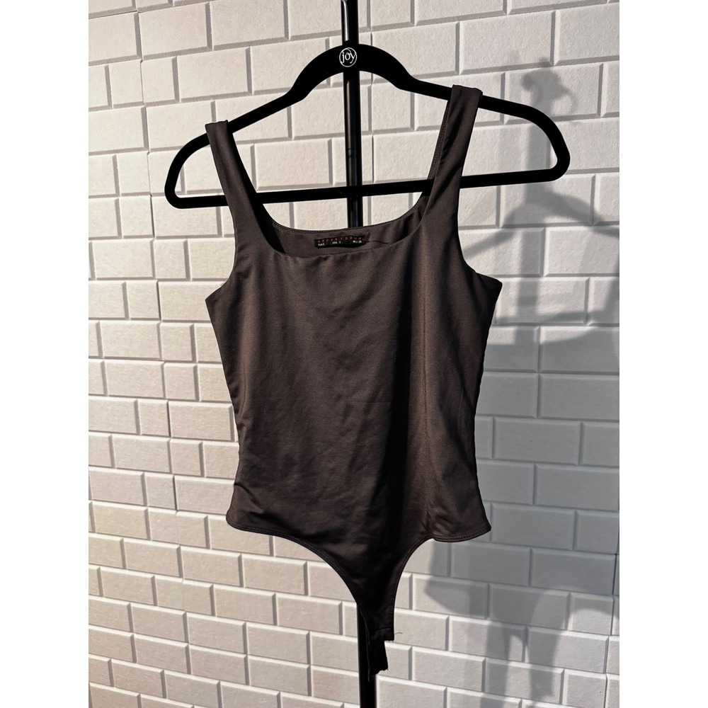 Dress Forum Grey Square Neck Sleeveless Tank Bodysuit FT578-I Womens Small